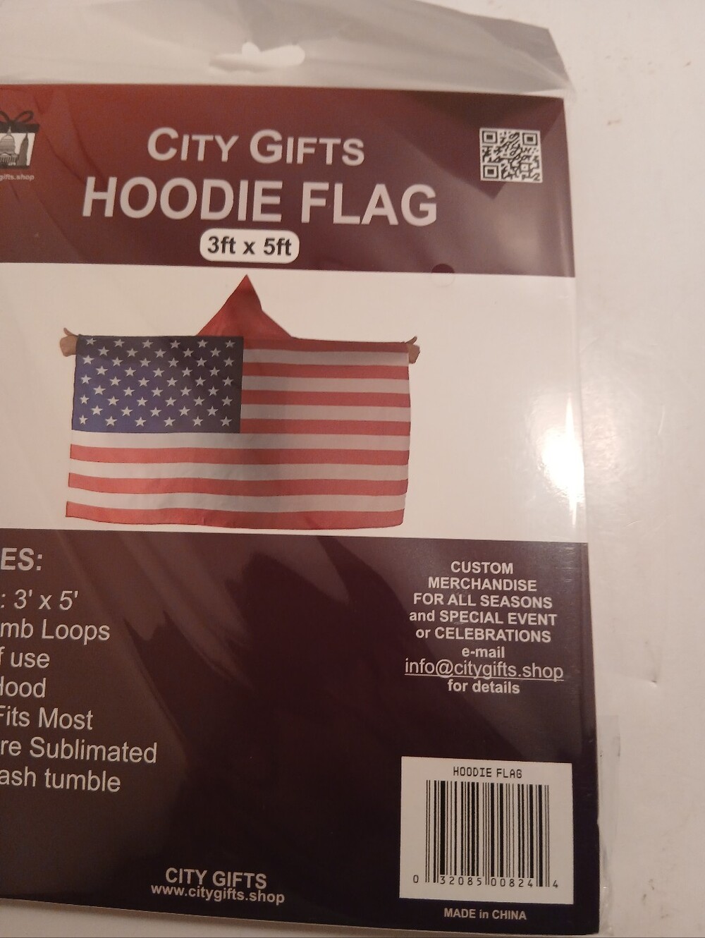 United State Soccer American Flag Hoodie - Red, White & Blue